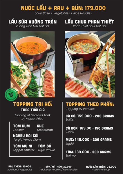 Menu Nhà hàng hải sản cơm niêu Vuông Tròn25
